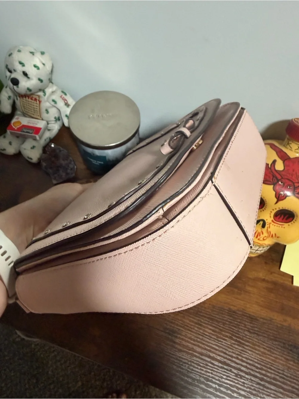 Kate Spade Pink Stud-Trim Crossbody Bag
